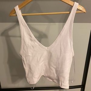 White ribbed Zara tank top